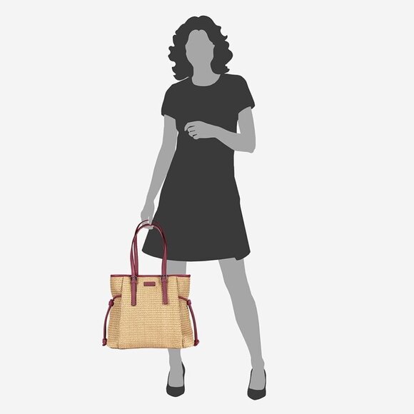 Soft Straw Shoulder bag tote handbag Vegan 🆕 - Picture 3 of 4